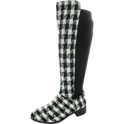 Masseys Womens Houndstooth Knee-high Boots In Multi