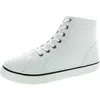 Masseys Blakely Womens Cushioned Footbed Canvas High-top Sneakers In White