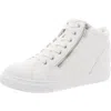 Masseys Womens Lace-up Synthetic High-top Sneakers In White