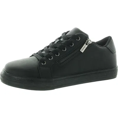 Masseys Womens Lifestyle Canvas Casual And Fashion Sneakers In Black