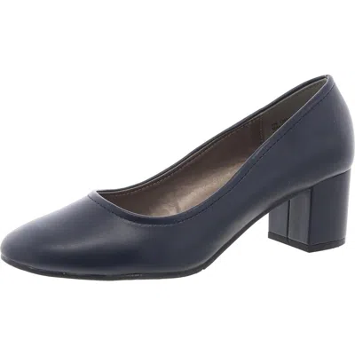 Masseys Womens Solid Man Made Pumps In Blue