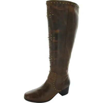 Masseys Womens Studded Leather Knee-high Boots In Multi