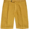 Massimo Alba Alaccia Pleated Linen Bermuda Shorts In Mostarda