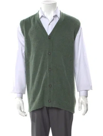 Pre-owned Massimo Alba Alpaca V-neck Sweater Vest W/ Tags In Green