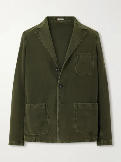 Massimo Alba Baglieto Cotton Blazer In Green
