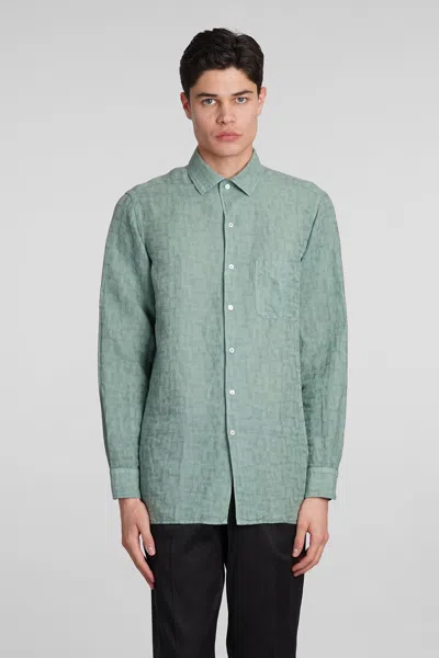 Massimo Alba Bowles Shirt In Green Cotton