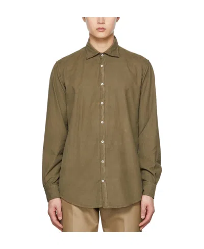 Massimo Alba Button-down Fitted Shirt In Brown
