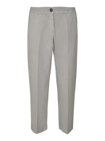 Massimo Alba Buttoned Classic Trousers In Silver