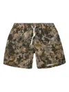 Massimo Alba Camouflage Drawstring Swim Shorts In Green
