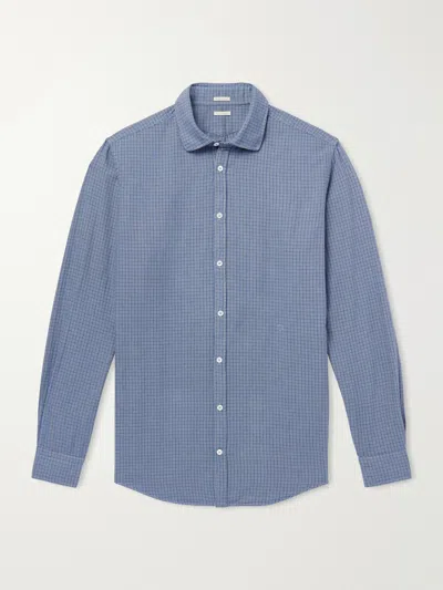 Massimo Alba Canary Checked Cotton-flannel Shirt In Animal Print