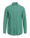 Massimo Alba Canary Man Shirt Green Size M Linen