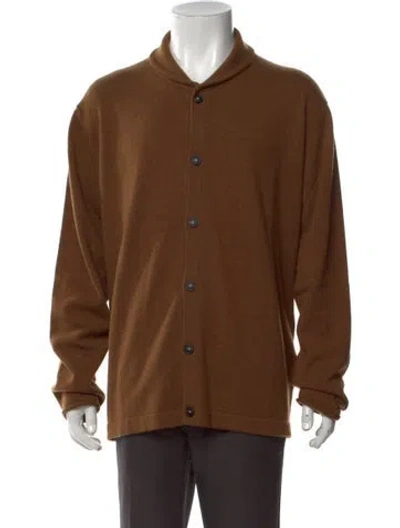 Pre-owned Massimo Alba Cashmere Collar Cardigan W/ Tags In Brown