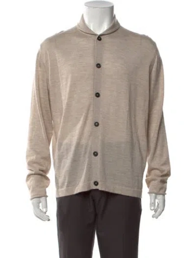 Pre-owned Massimo Alba Cashmere Collar Polo Shirt W/ Tags In Neutrals