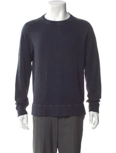 Pre-owned Massimo Alba Cashmere Crew Neck Pullover In Blue