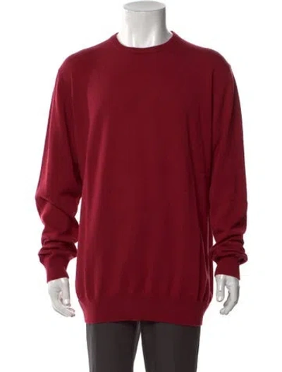 Pre-owned Massimo Alba Cashmere Crew Neck Pullover W/ Tags In Red
