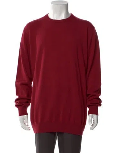 Pre-owned Massimo Alba Cashmere Crew Neck Pullover W/ Tags In Red