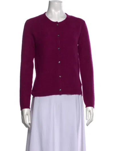 Pre-owned Massimo Alba Cashmere Crew Neck Sweater In Purple