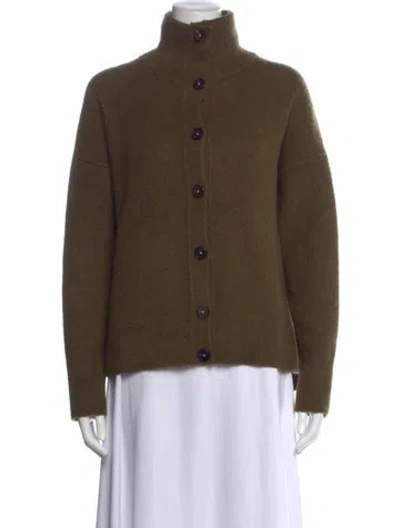 Pre-owned Massimo Alba Cashmere Mock Neck Sweater In Green