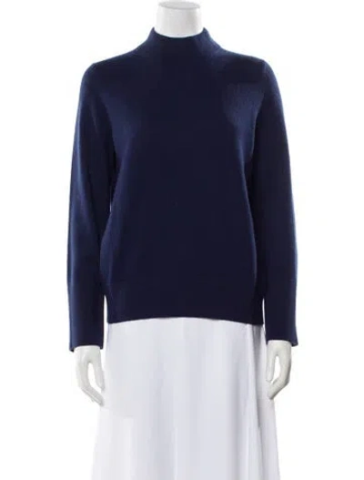 Pre-owned Massimo Alba Cashmere Mock Neck Sweater W/ Tags In Blue