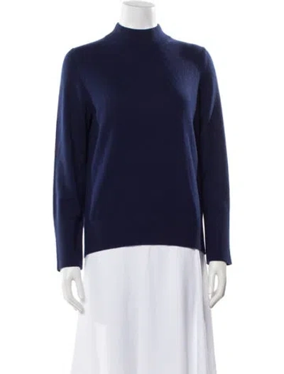 Pre-owned Massimo Alba Cashmere Mock Neck Sweater W/ Tags In Blue