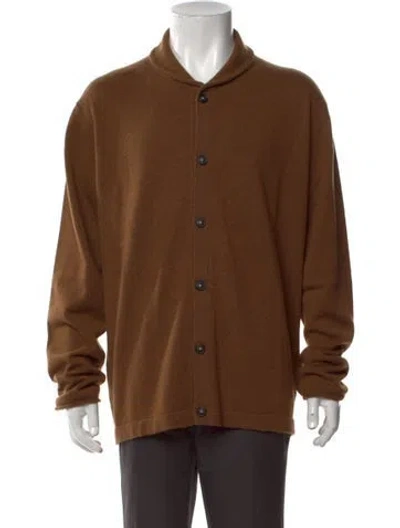 Pre-owned Massimo Alba Cashmere Open Front Cardigan W/ Tags In Brown