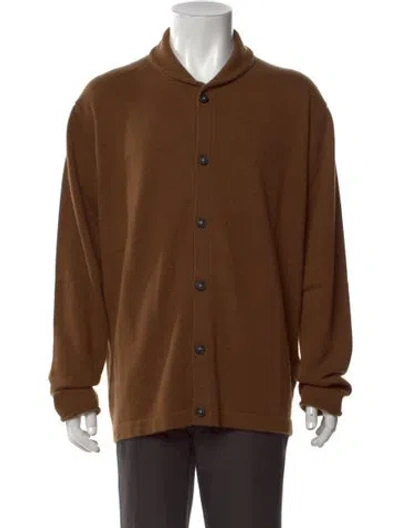 Pre-owned Massimo Alba Cashmere Open Front Cardigan W/ Tags In Brown