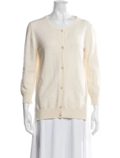 Pre-owned Massimo Alba Cashmere Open Front Sweater In Neutral
