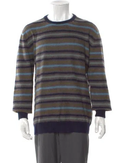 Pre-owned Massimo Alba Cashmere Striped Pullover In Blue