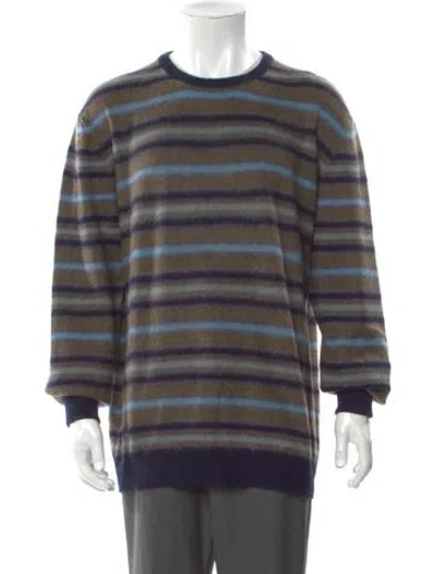Pre-owned Massimo Alba Cashmere Striped Pullover In Blue