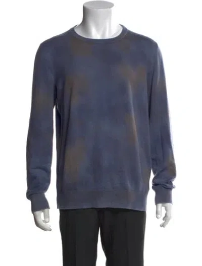 Pre-owned Massimo Alba Cashmere Tie-dye Print Pullover In Blue