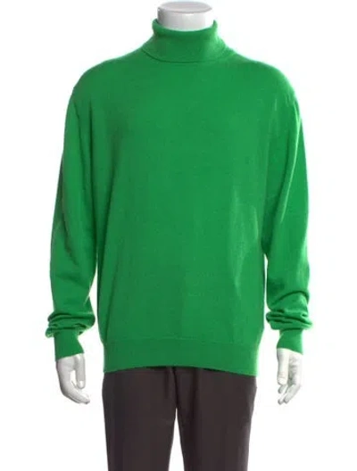 Pre-owned Massimo Alba Cashmere Turtleneck Pullover In Green