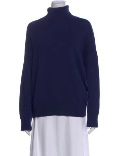 Pre-owned Massimo Alba Cashmere Turtleneck Sweater In Blue
