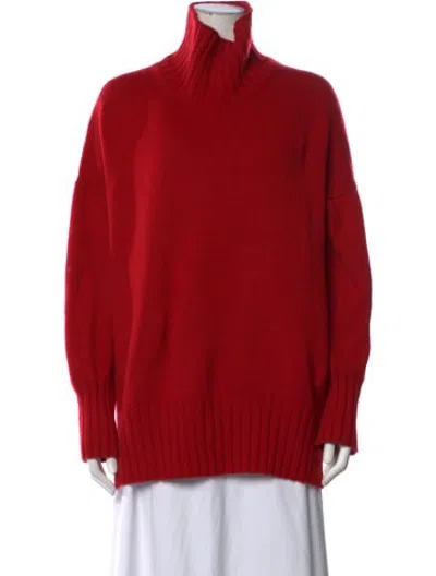 Pre-owned Massimo Alba Cashmere Turtleneck Sweater In Red