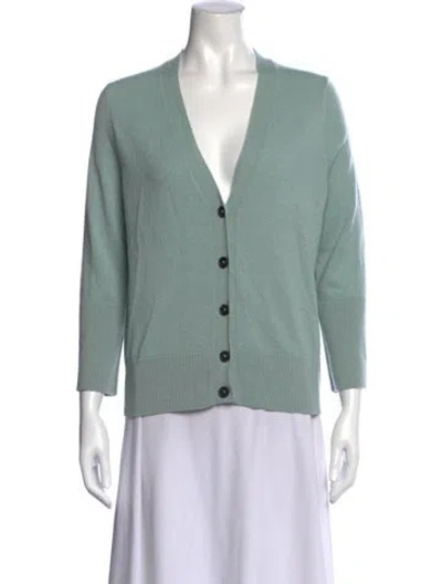 Pre-owned Massimo Alba Cashmere V-neck Sweater In Green