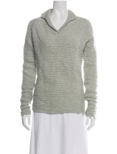 Pre-owned Massimo Alba Cashmere V-neck Sweater In Green