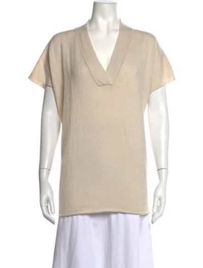 Pre-owned Massimo Alba Cashmere V-neck Sweater In Neutrals