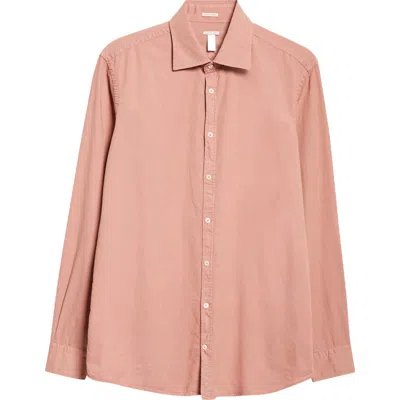 Massimo Alba Classic Cotton Button-up Shirt In Coral