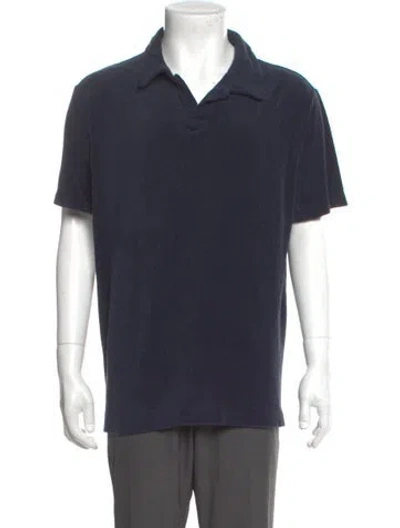 Pre-owned Massimo Alba Collar Short Sleeve Polo Shirt In Blue