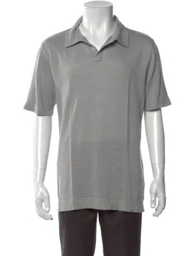 Pre-owned Massimo Alba Collar Short Sleeve Polo Shirt W/ Tags In Grey