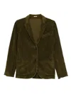 Massimo Alba Corduroy Notched-lapel Blazer In Green