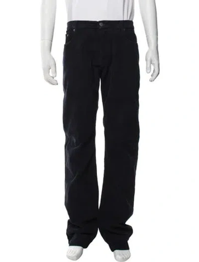 Pre-owned Massimo Alba Corduroy Pants In Black
