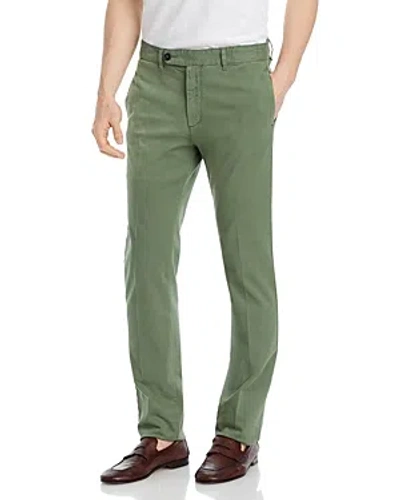 Massimo Alba Cotton & Cashmere Garment Dyed Regular Fit Suit Pants In Salvia