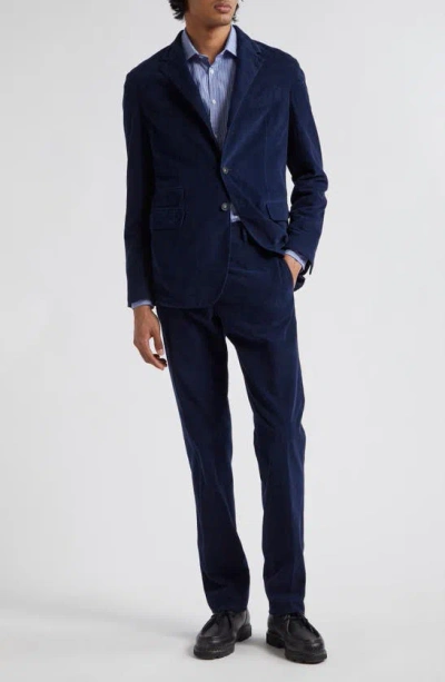 Massimo Alba Cotton Corduroy Suit In Blue