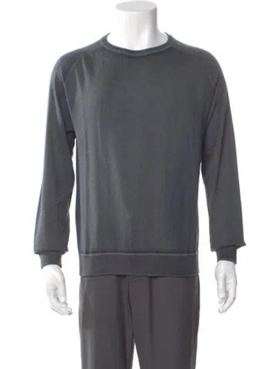Pre-owned Massimo Alba Crew Neck Long Sleeve Pullover W/ Tags In Blue