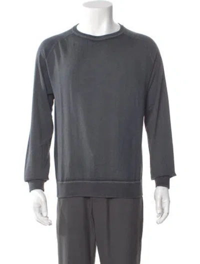 Pre-owned Massimo Alba Crew Neck Long Sleeve Pullover W/ Tags In Blue