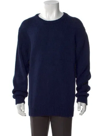 Pre-owned Massimo Alba Crew Neck Long Sleeve Pullover W/ Tags In Blue
