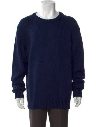Pre-owned Massimo Alba Crew Neck Long Sleeve Pullover W/ Tags In Blue