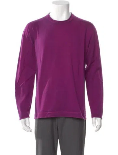 Pre-owned Massimo Alba Crew Neck Long Sleeve Pullover W/ Tags In Purple