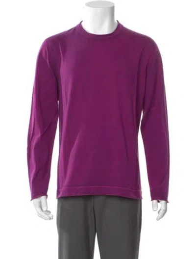 Pre-owned Massimo Alba Crew Neck Long Sleeve Pullover W/ Tags In Purple
