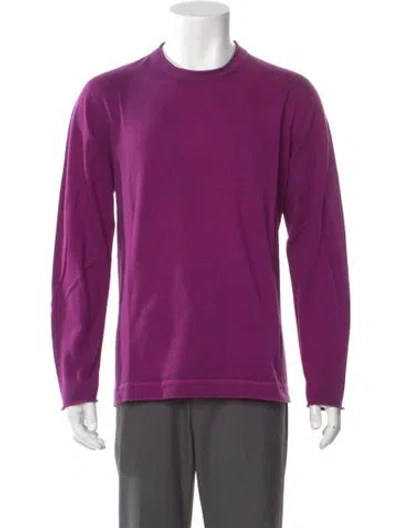 Pre-owned Massimo Alba Crew Neck Long Sleeve Pullover W/ Tags In Purple